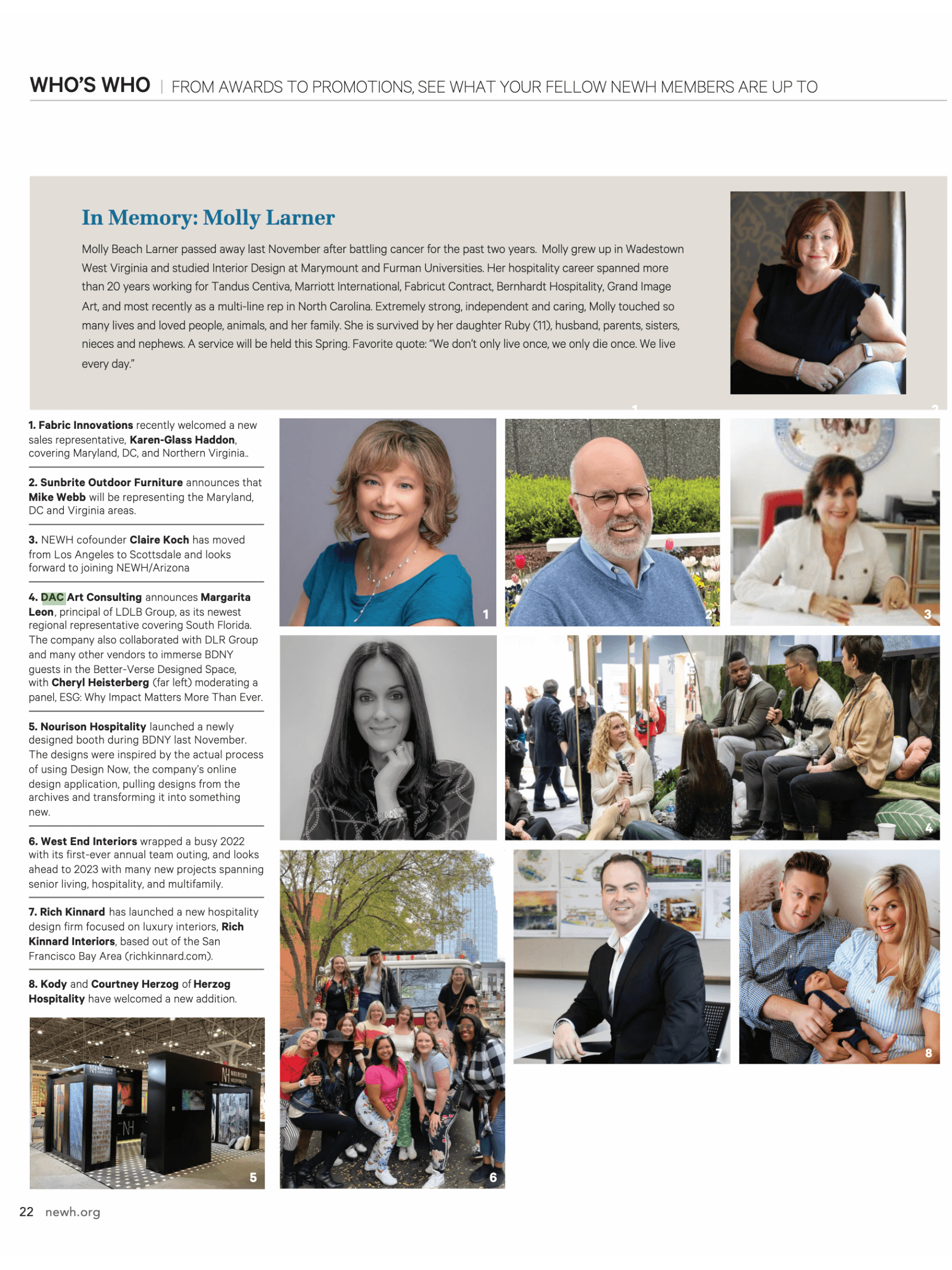 SP23 NEWH Member News