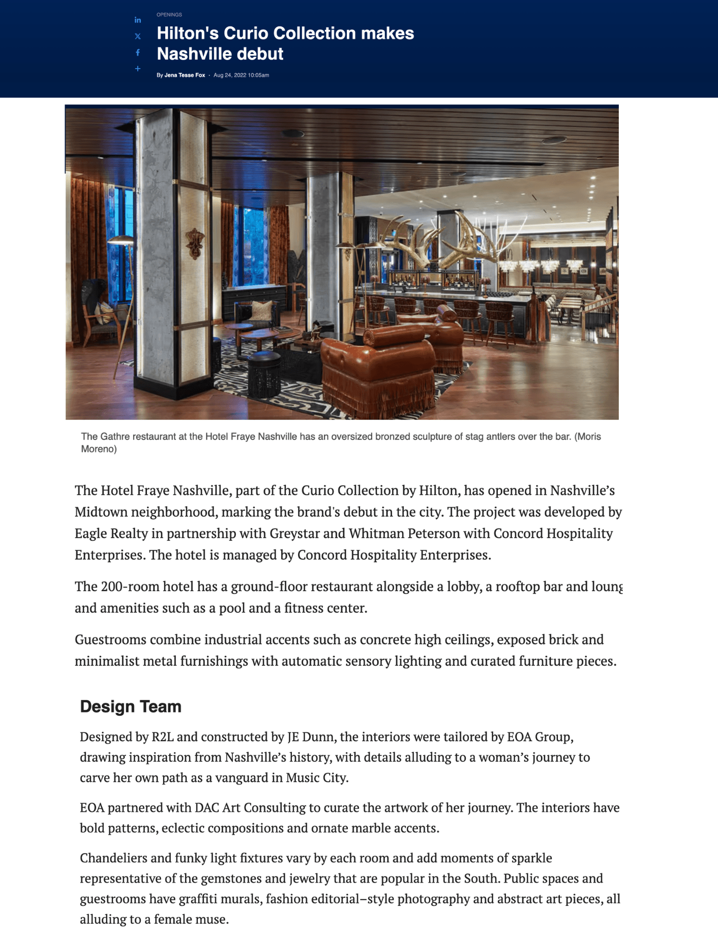 Curio Nashville Debut