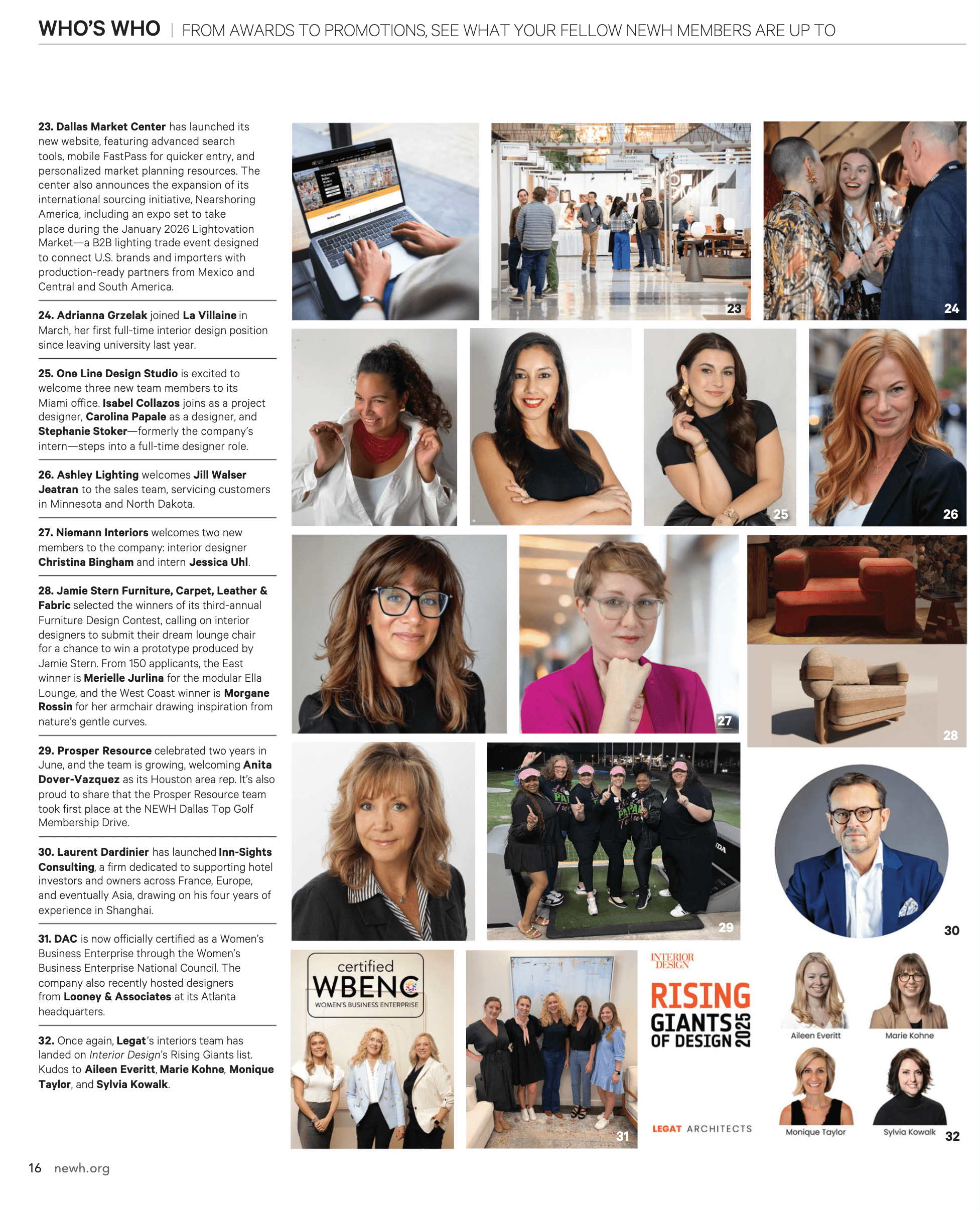 F25 NEWH Member News